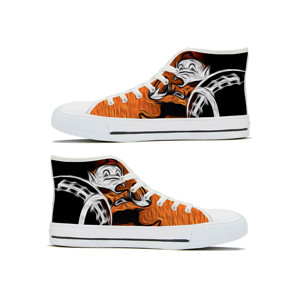 Women's Cleveland Browns High Top Canvas Sneakers 001